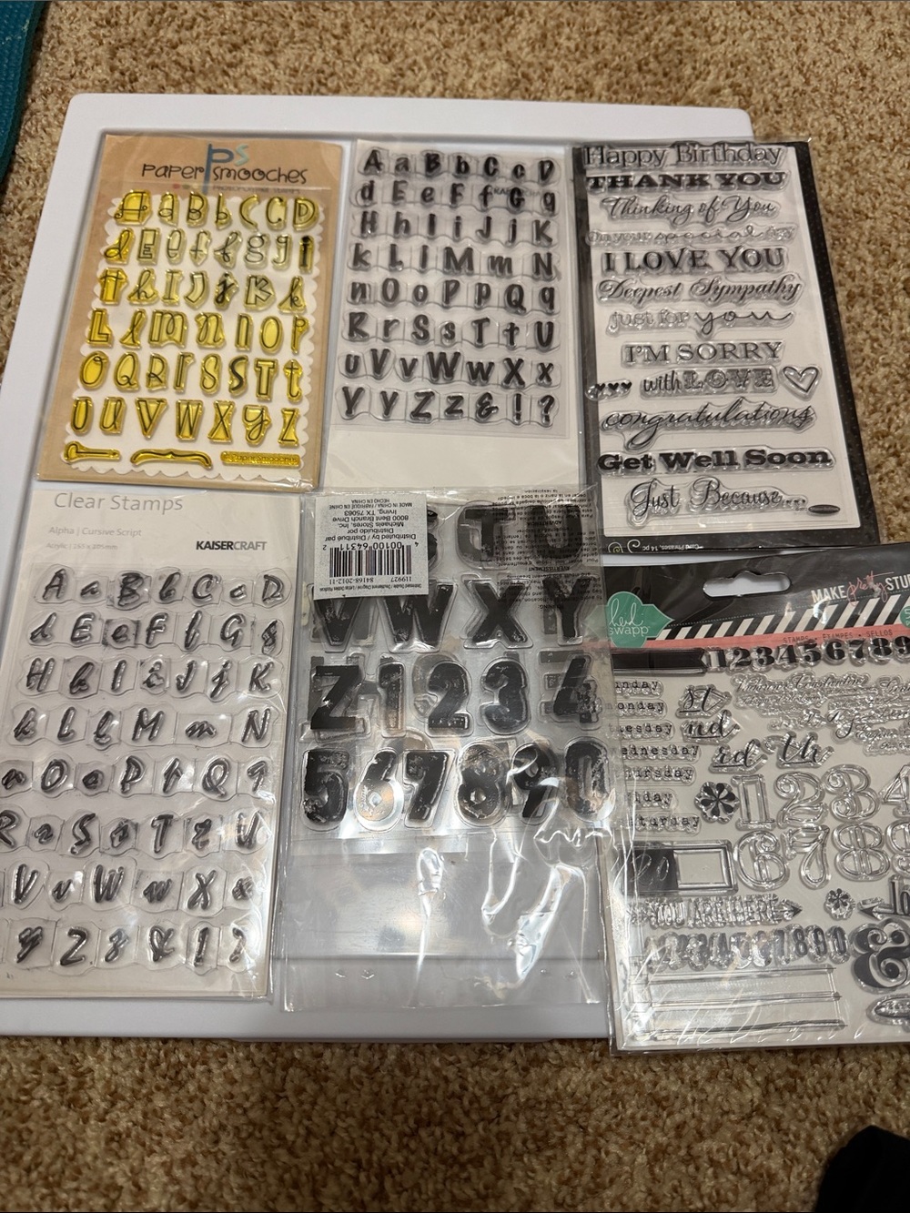 Clear Stamps - Alphabet and Sentiment Stamps